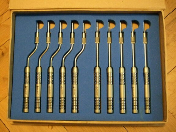 Bone Condenser 5x gerade, 5x Bajonett, 2,7-5,0mm, neu, unbenutzt, mit Tiefenanschlag | 191025