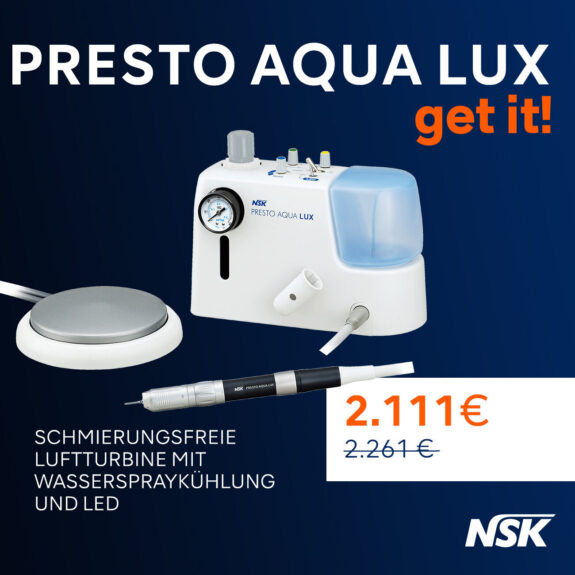 NSK-Aktion: Presto Aqua Lux – Schmierungsfreie Luftturbine | 195605