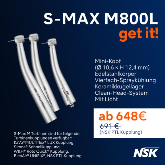 NSK Aktion: S-Max M800 Turbinen mit Mini-Kopf | 195602