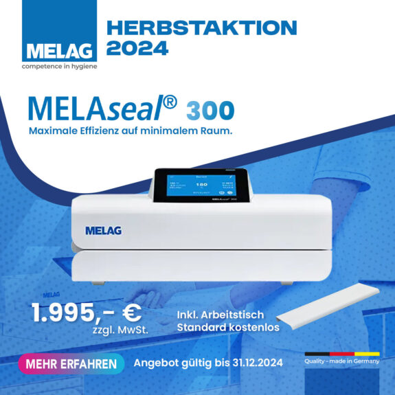 MELAG MELAseal 300 Folienschweißgerät Durchlaufsiegelgerät „Herbstaktion 2024“ | 196004