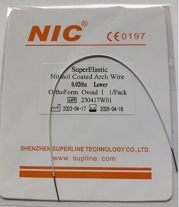 NIC® Rundbogen Nitinol UK Ovoidform 0.020′′ (3×25 St.) | 197923