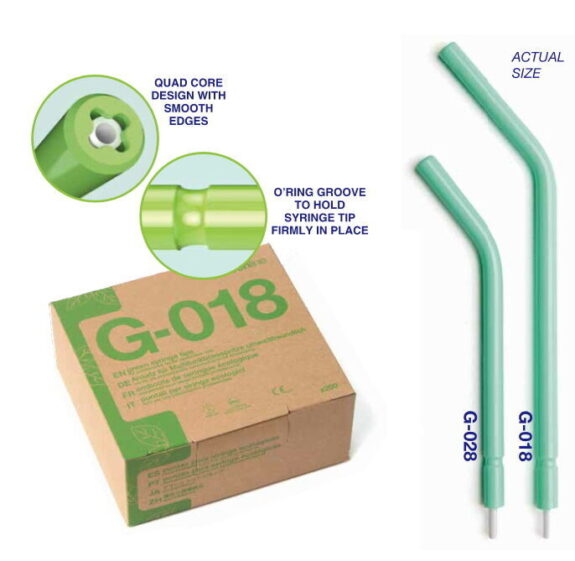 Greenline A Type Air Water Syringe Tip Spraytips Einwegaufsätze light green (600 St.) | 197945