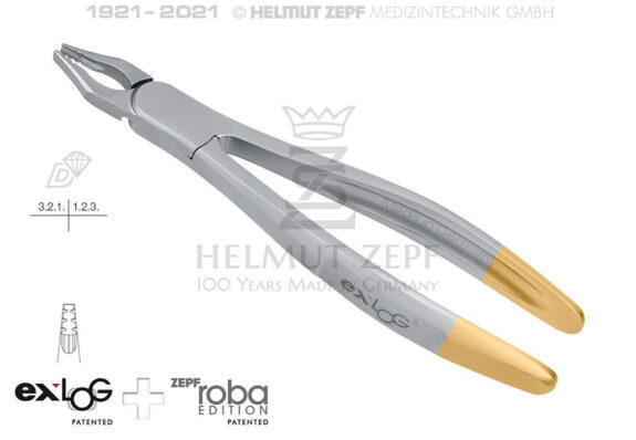 EXLOG® ZAHNZANGE FIG. 34N ROBA OBERE SCHNEID- & ECKZÄHNE SPEC.-MAUL, TIEFGREIFEND, >> DIAMANTIERT | 199096