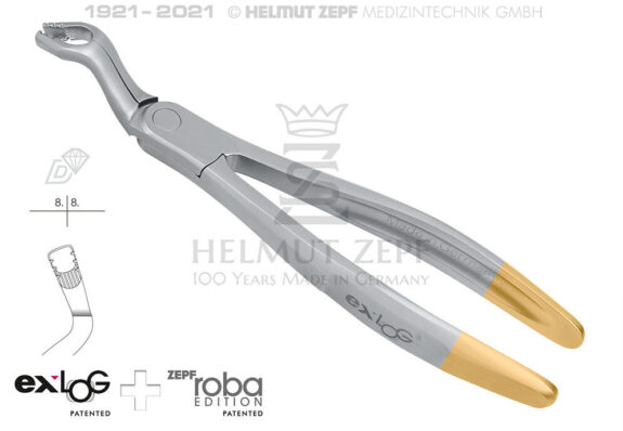 EXLOG® ZAHNZANGE FIG. 67A OBERE WEISHEITSZÄHNE, SPEC.-MAUL, TIEFGREIFEND, >> DIAMANTIERT | 199118