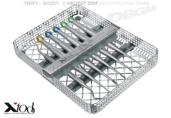 X-TOOL NACH DR. HILDEBRAND UNIVERSELLES, KOMPLETTES EXTRAXTIONSINSTRUMENTARIUM IN EINEM TRAY | 199144