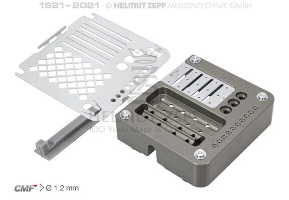 CMF SET BOX KOMPAKT Ø1,2MM TITANSCHRAUBE MIT SCHRAUBENDREHER, KLINGE, KERNLOCH- BOHRER, PIN-APPLICATOR UND | 201070