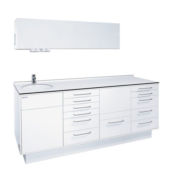 Freuding Behandlungszeile WHITE FOUR mit Funktionshängeschrank White 1500 | 244313