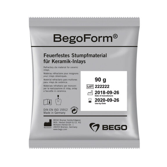 Begoform Stumpfmaterial 15x90g o.Flü.Krt | 242493