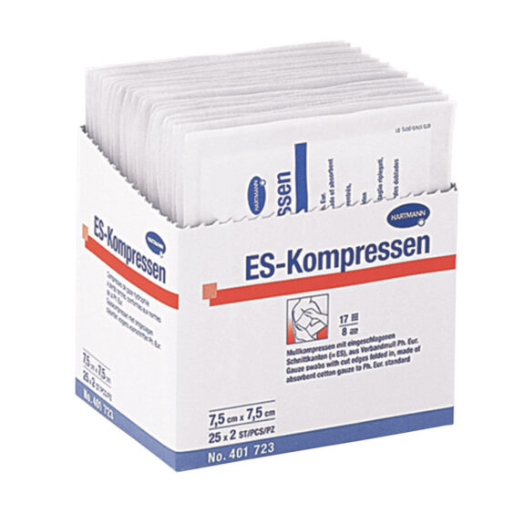 ES-Kompresse 7,5×7,5cm unster. 12f 100St | 306199