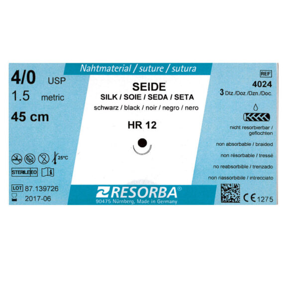 Resorba Seide schwarz 3/0 HRT18 2Dtz | 289228