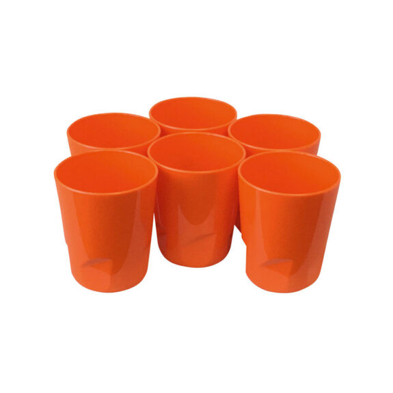 Mundspülbecher Color orange Kusto 6St | 288268