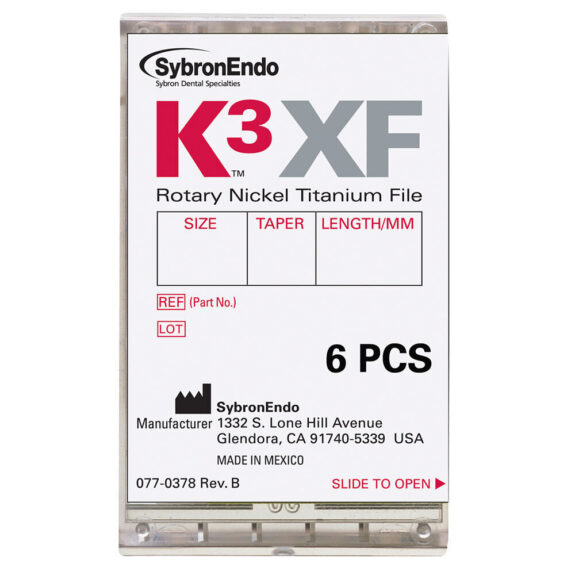 K3 XF NiTi File .06 25mm assorted 6St | 260356