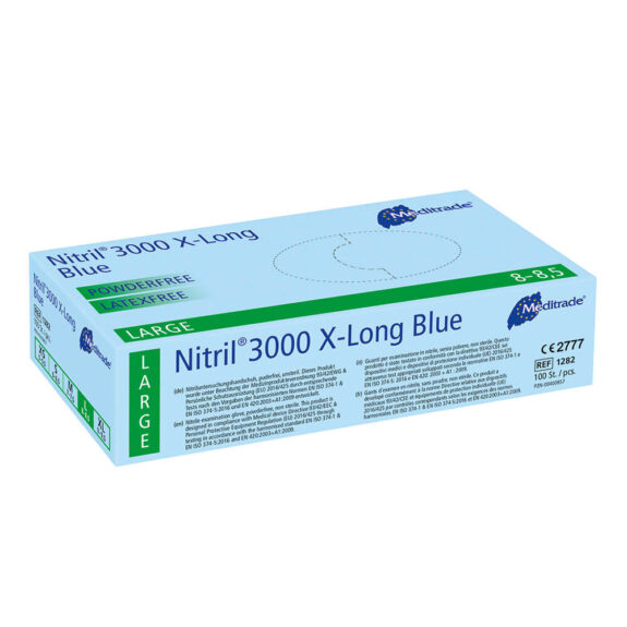 Nitril 3000 pdfr Gr.L blau x-long 100St | 260694