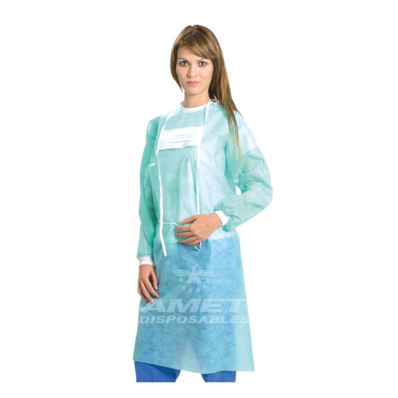 Patientenkittel blau Gr. M     50St | 261505