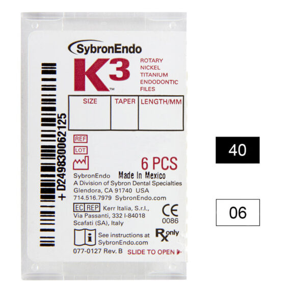 K3 NiTi-Files .06 Gr.40 25mm 6St | 310573