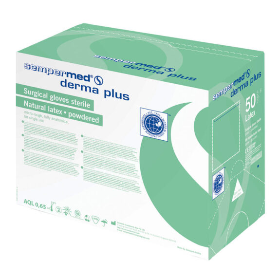 Sempermed Derma plus weiß Gr. 8 50Paar | 297219