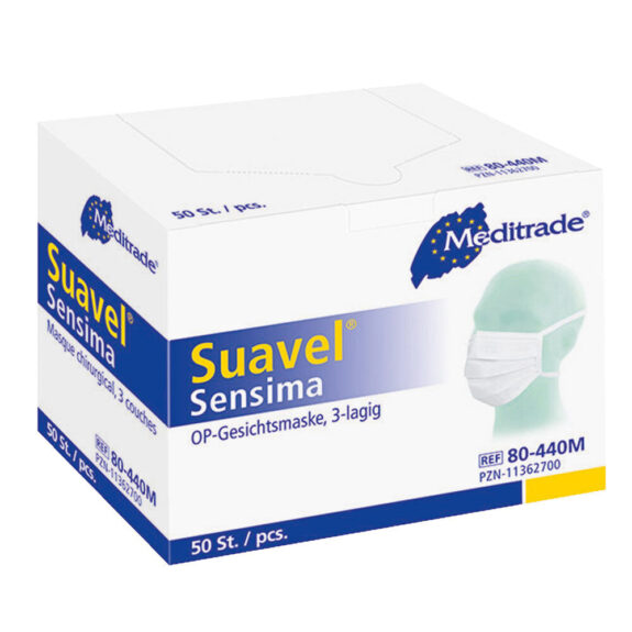 Suavel Sensima Masken Allerg. weiß 50St | 314792